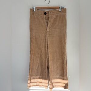 Zara cropped corduroy pants. Tan colour. Size small.